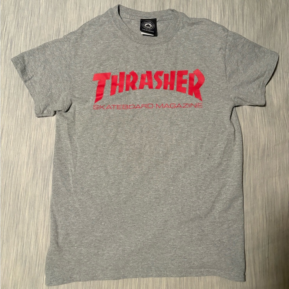 Grey Thrasher Skateboarding T-shirt